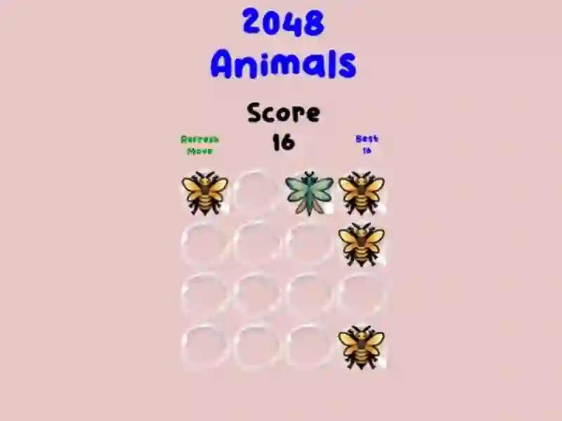 Igra 2048 Animals spletu