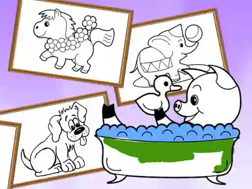 Igra Cartoon Coloring for Kids Animals spletu