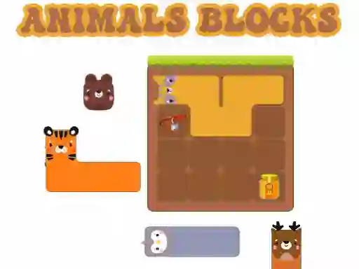 Igra Animals Blocks spletu