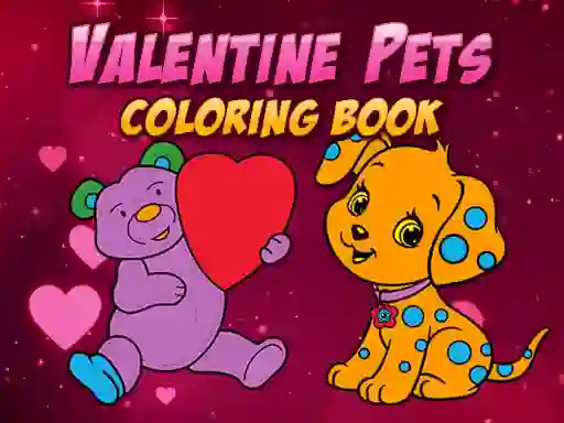 Igra Valentine Pets Coloring Book spletu