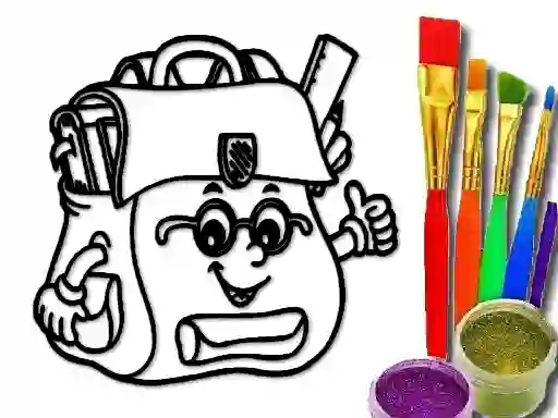 Igra Back To School: School Bag Coloring Book spletu