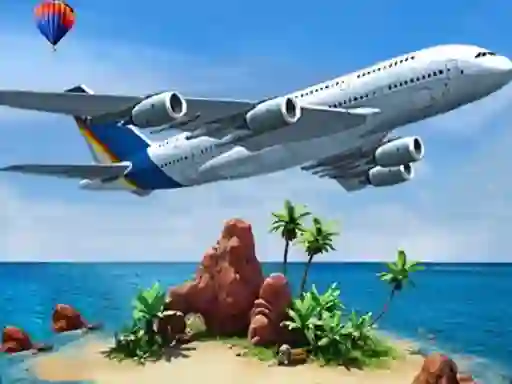 Igra Air plane Simulator Island Travel spletu