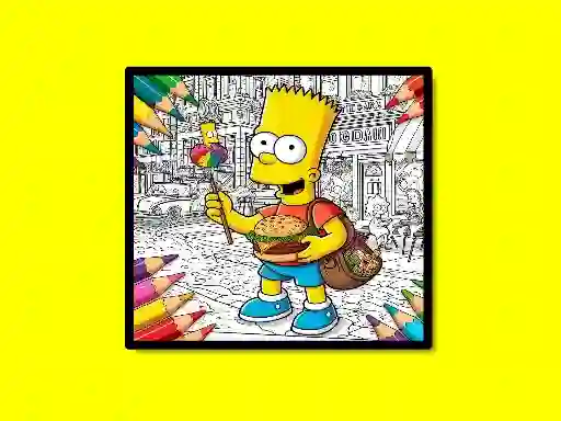 Igra Back To School Simpsons Coloring Book spletu