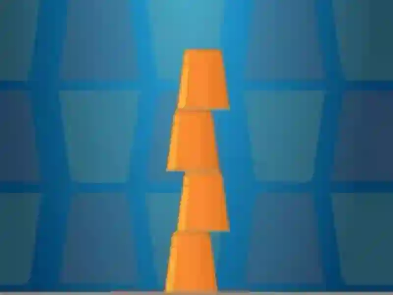 Igra Cups Tower Builder spletu