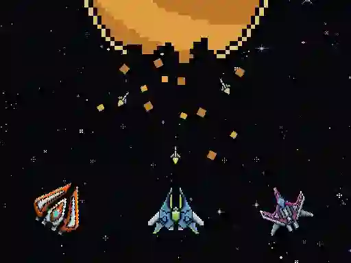 Igra Galactic Pixel Storm spletu