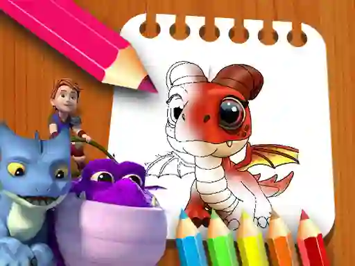 Igra Dragon Rescue Riders Coloring Book spletu