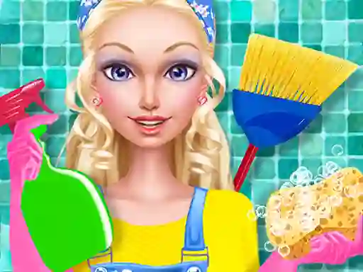 Igra Fashion Doll House Cleaning spletu