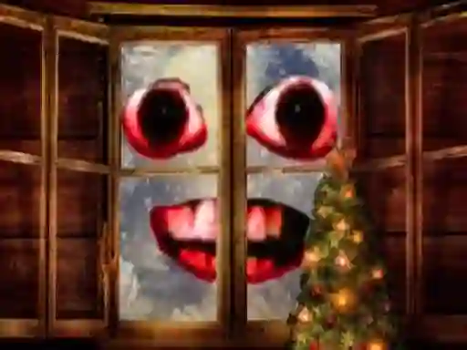 Igra New Year: Santa Claus outside the window spletu
