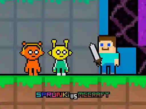 Igra Sprunki vs MCCraft spletu
