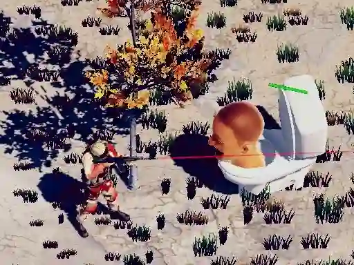 Igra TopDown Skibidi Toilet Shooting spletu