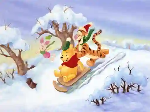 Igra Winnie the Pooh Christmas Jigsaw Puzzle 2 spletu