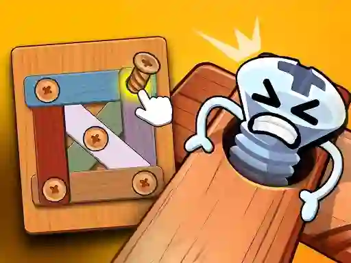 Igra Wood Bolts Nuts Screw Pin Puzzle spletu