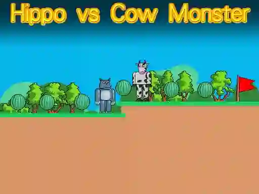 Igra Hippo vs Cow Monster spletu