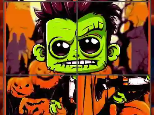 Igra Franky & Vampire Halloween Puzzle spletu