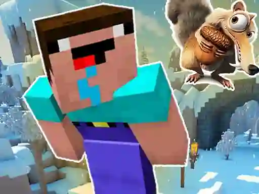 Igra Noob Parkour: Snow Age spletu