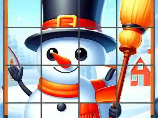 Igra Happy Snowman Puzzle spletu
