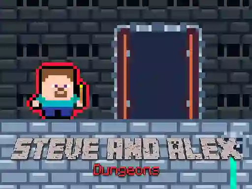 Igra Steve and Alex Dungeons spletu