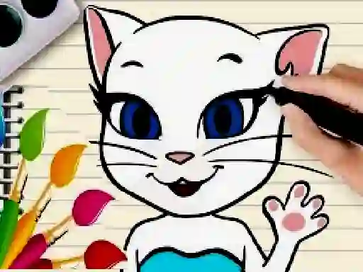 Igra Talking Angela Coloring Book spletu