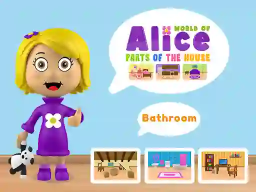 Igra World of Alice Parts of the House spletu