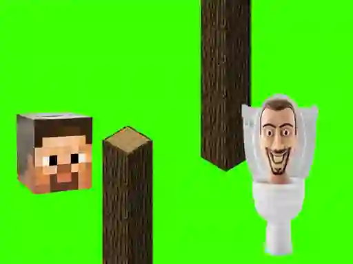 Igra Spinning Skibidi Toilet Flappy Minecraft spletu