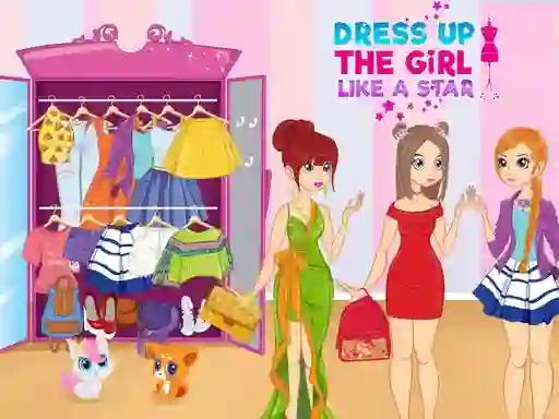Igra Dress Up The Girl Like A Star spletu