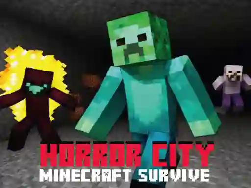 Igra Horror City Minecraft Survive spletu