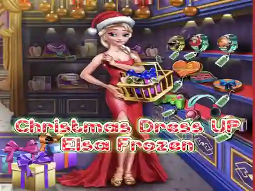Igra Elsa Frozen Christmas Dress up spletu