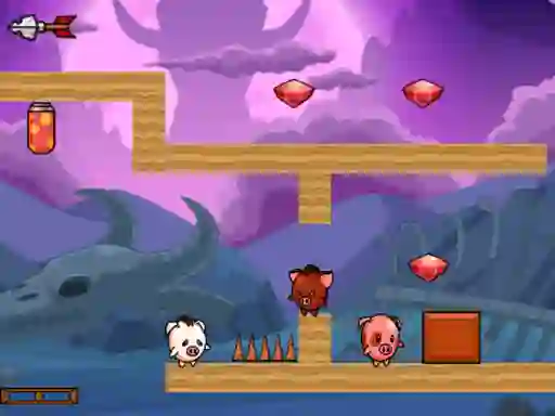 Igra Pig Bros Adventure spletu