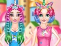 Igra Frizerski salon Princess Rainbow Unicorn  spletu