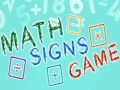 Igra Igra z matematičnimi znaki  spletu