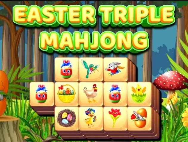 Igra Velikonočni trojni mahjong  spletu