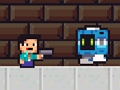 Igra Noob Super Agent proti robotom  spletu
