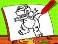 Igra Enostavno otroško barvanje dinozavra  spletu