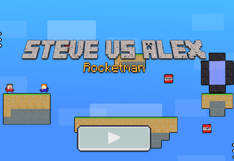 Igra Steve proti Alexu Rocketmanu  spletu
