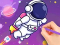 Igra Pobarvanka: Astronavt  spletu