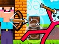 Igra Noob Archer proti Stickman Zombie  spletu