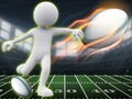 Igra Stickman ragby teči in brcne spletu