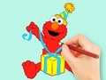 Igra Pobarvanka: Elmo darilo  spletu