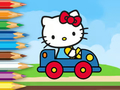 Igra Pobarvanka: Hello Kitty Driving Car  spletu
