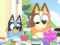 Igra Jigsaw Puzzle: Bluey Family Colouring Day  spletu