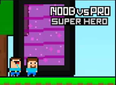 Igra Noob proti Pro Super Heroju  spletu