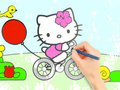 Igra Pobarvanka: Hello Kitty kolesari  spletu