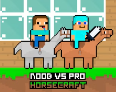 Igra Noob proti Pro HorseCraftu  spletu