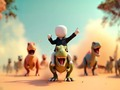 Igra Stickman: arena dinozavrov  spletu