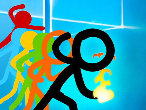 Igra Stickman proti zombijem: Epski boj  spletu