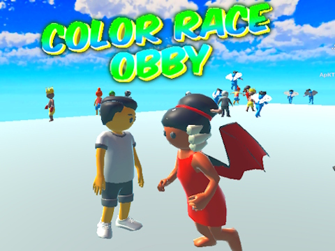 Igra Barvna dirka Obby  spletu