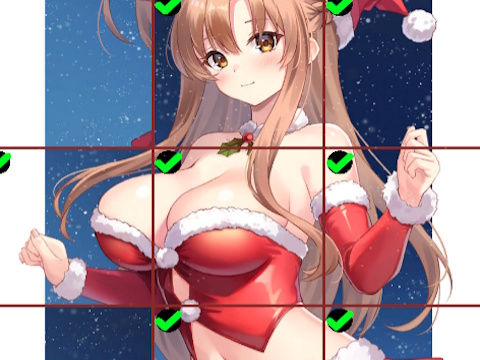 Igra Anime Girls in Red Dress Plow Puzzle spletu