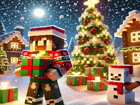 Igra Minecraft božična sestavljanka  spletu