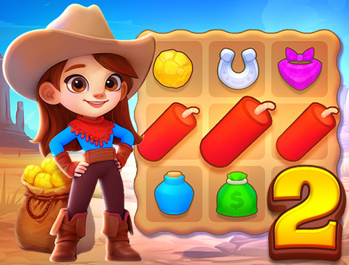 Igra Wild West Match 2: Zlato hitenje spletu