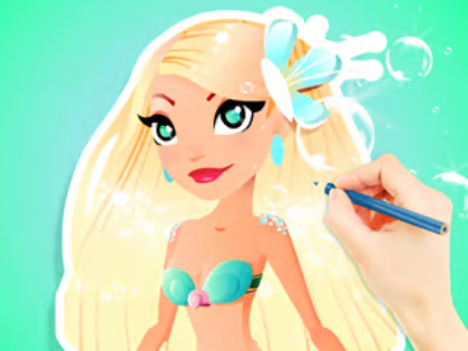 Igra Pobarvanka: Aqua Mermaid  spletu